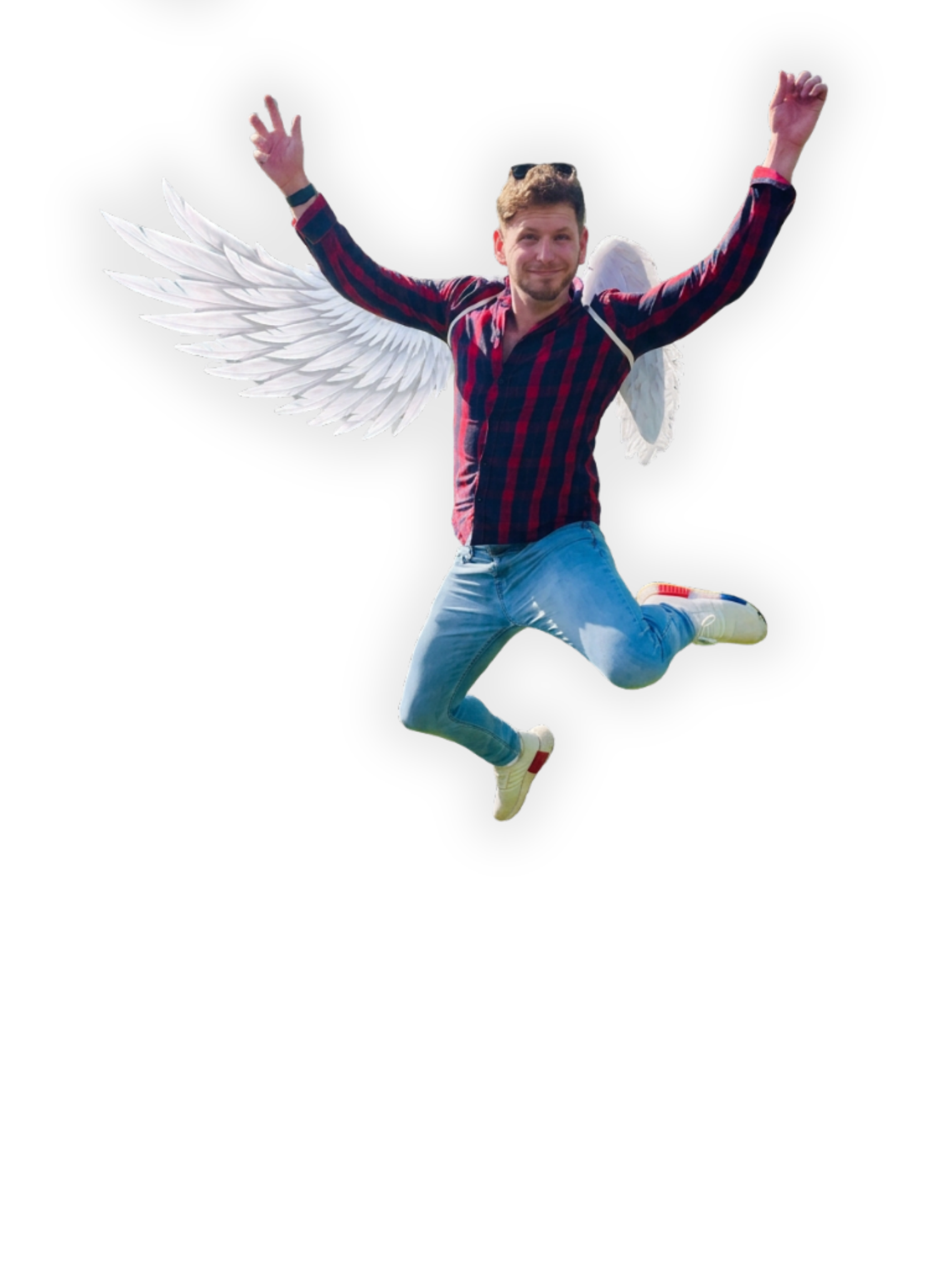 Pierre-Antoine Van en plein envol avec ses ailes
