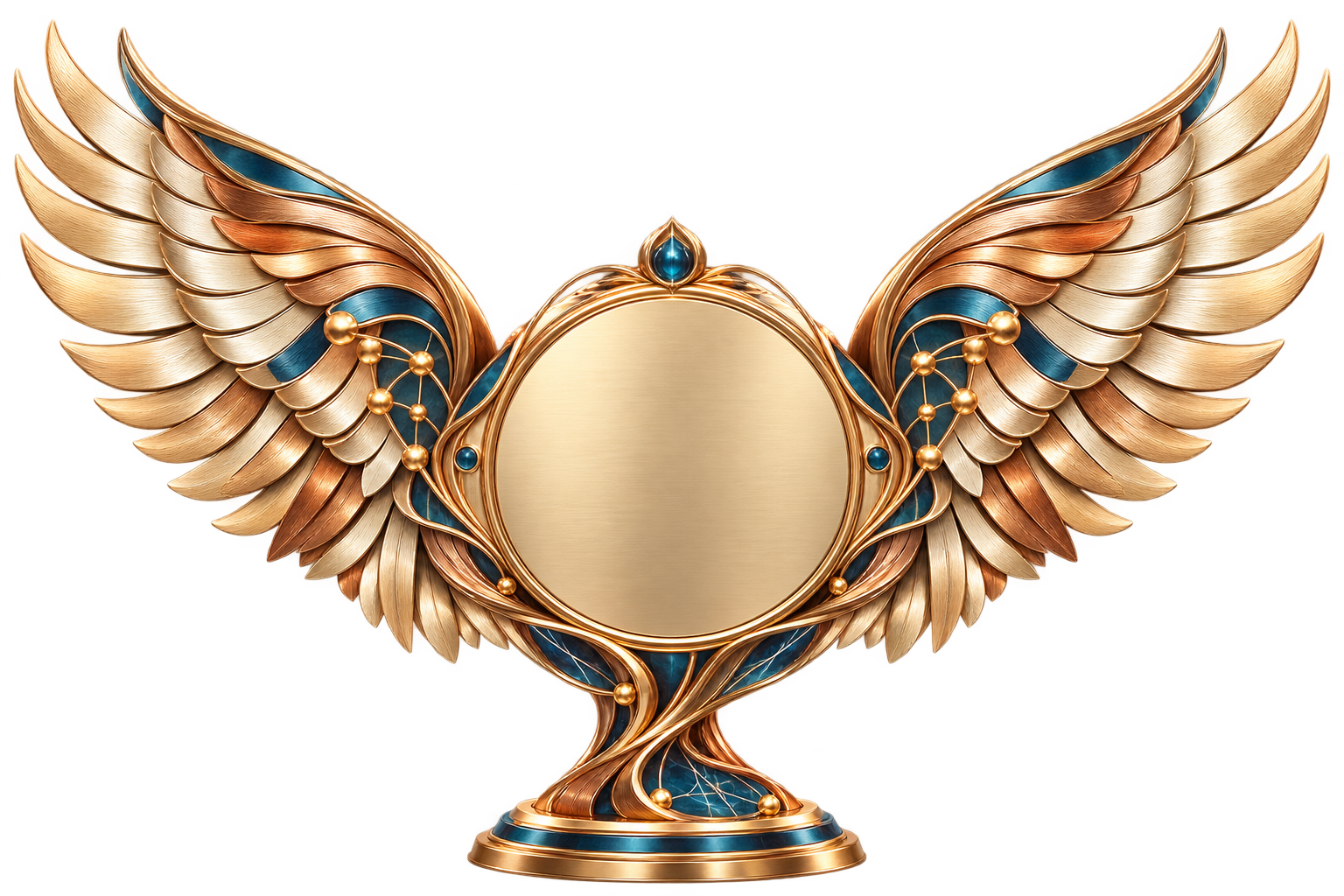 Award doré en forme d’ailes